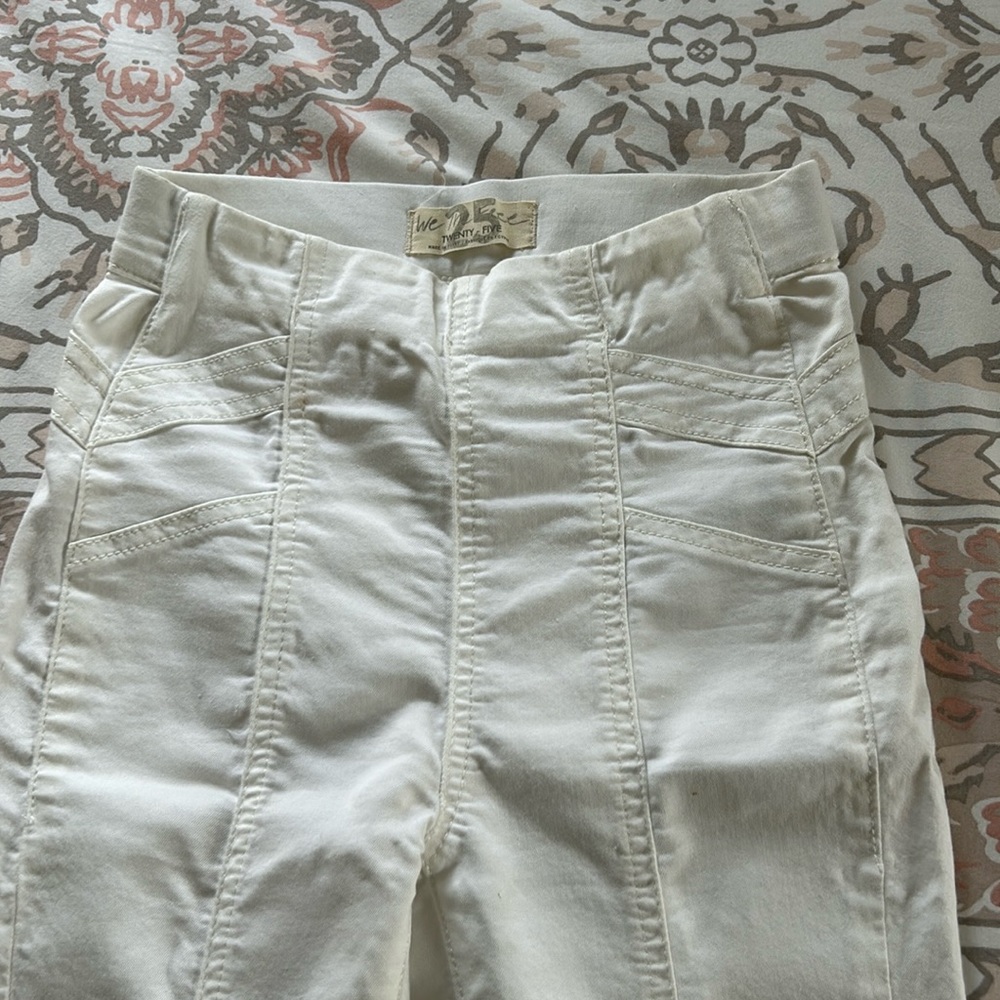 Free people white stretch skinny jeans